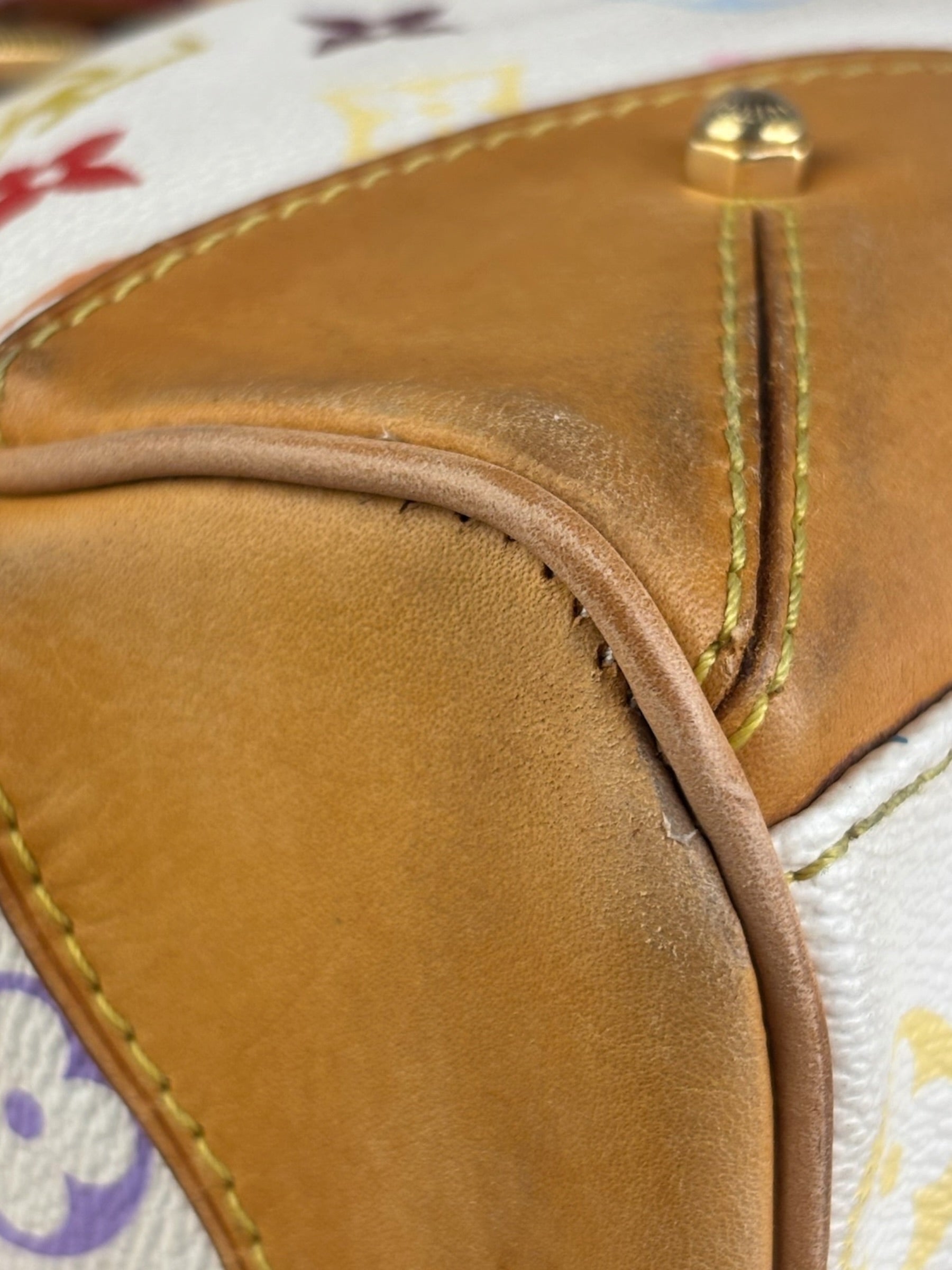 Louis Vuitton White Monogram Murakami Claudia Handbag