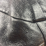 Prada Shiny Black Cervo Pleated Shoulder Bag