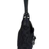 Gucci GG Vintage Black Horsebit Flap Shoulder Bag