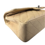 Chanel Beige Quilted Caviar Double Flap 2009