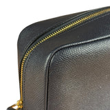 Coach Cosmetic Pouch Navy Blue Pebbled Leather