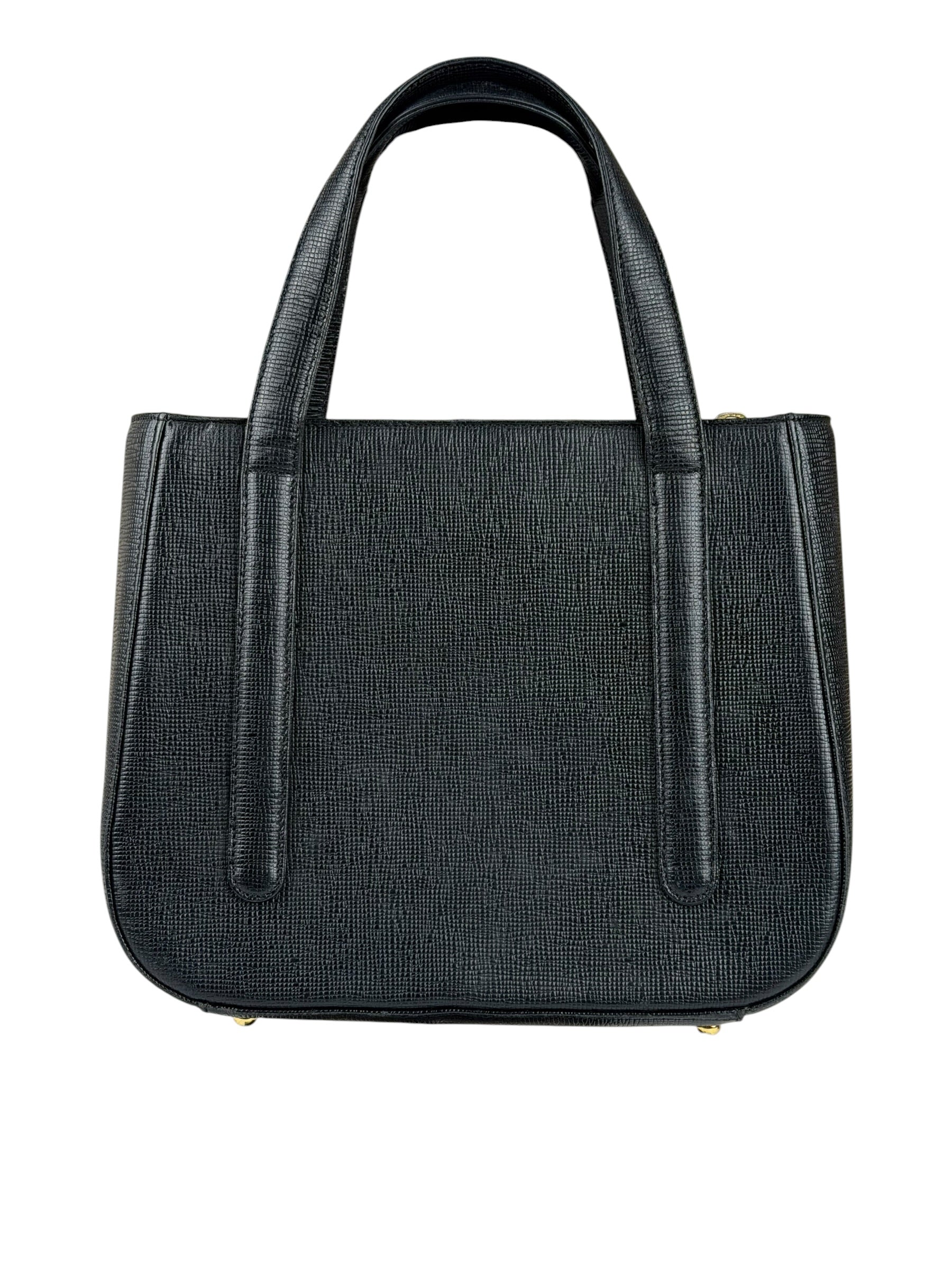 MCM Black Saffiano Leather Handbag
