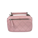 Chanel Pink Stitch Quilt Ring My Bag 2Way Flap 2017