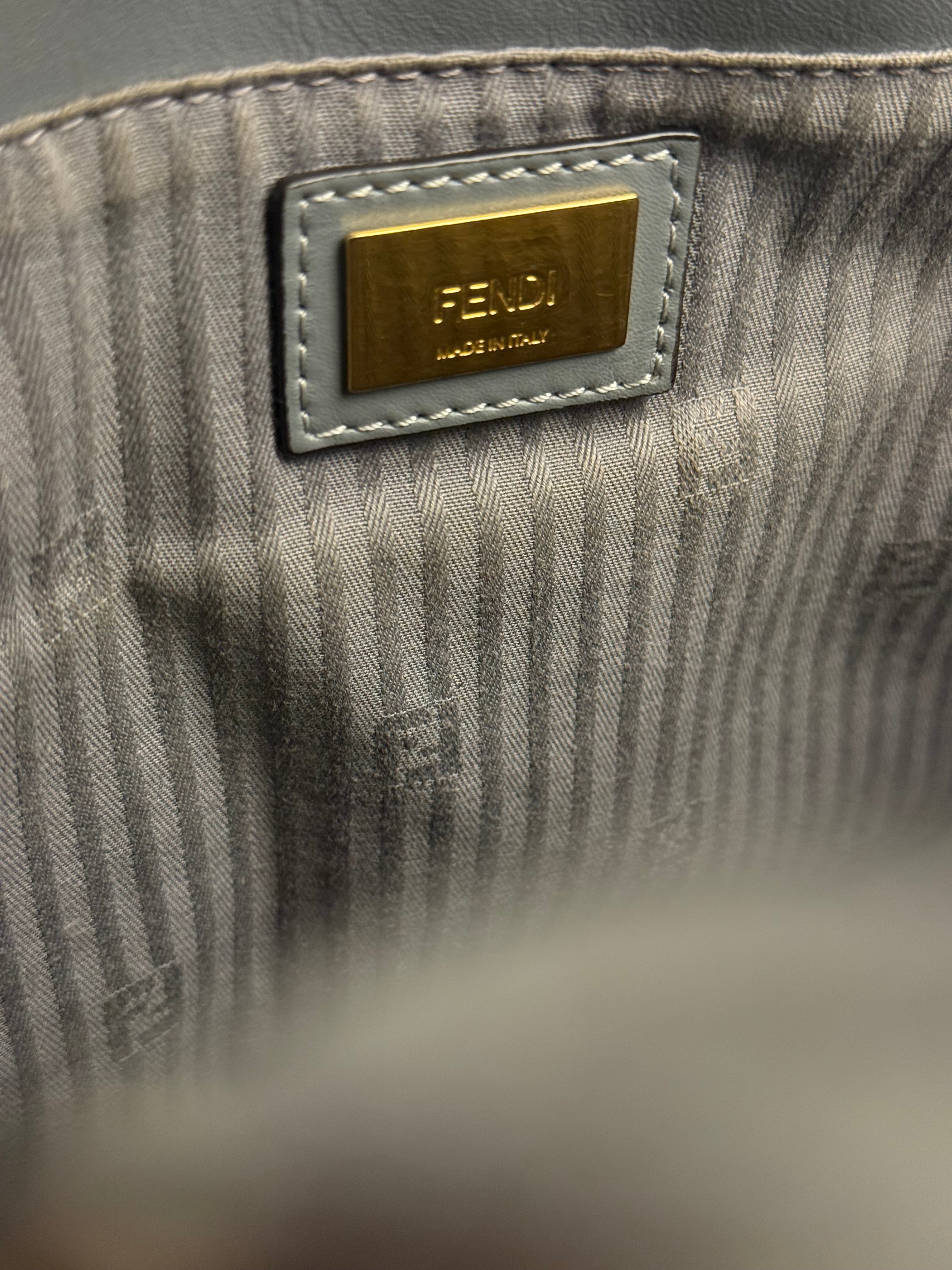 Fendi Grey Leather 2Jours Tote/Hand Bag