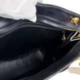 Chanel Vintage Black/White Leather CC Chain Tote '89-'91