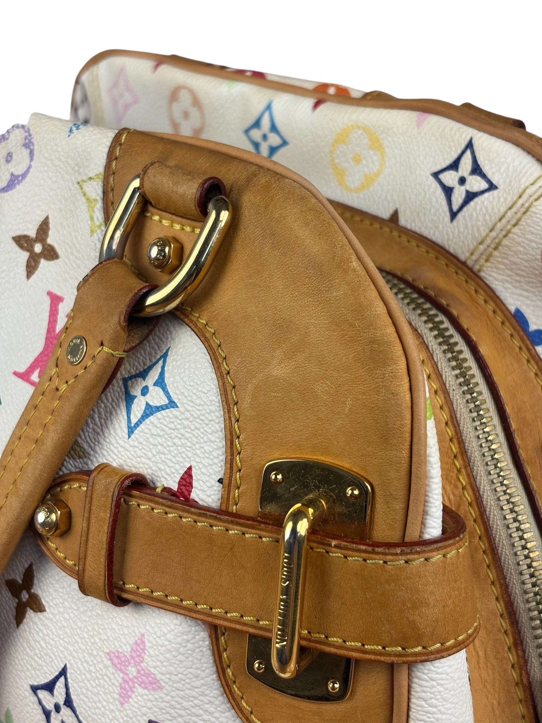 Louis Vuitton White Monogram Murakami Claudia Handbag