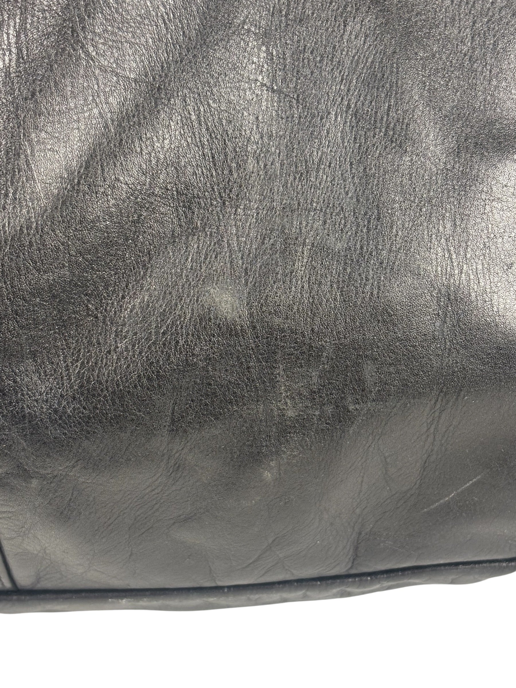 Loewe Vintage Black Calfskin Carryall Handbag