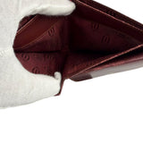 Cartier Vintage Bordeaux Burgundy Leather Bifold Wallet