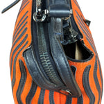 Fendi DotCom Click Striped Hypnotic Suede 2 Way