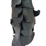 Yves Saint Laurent Black Leather St. Tropez Ruffled Hobo Bag