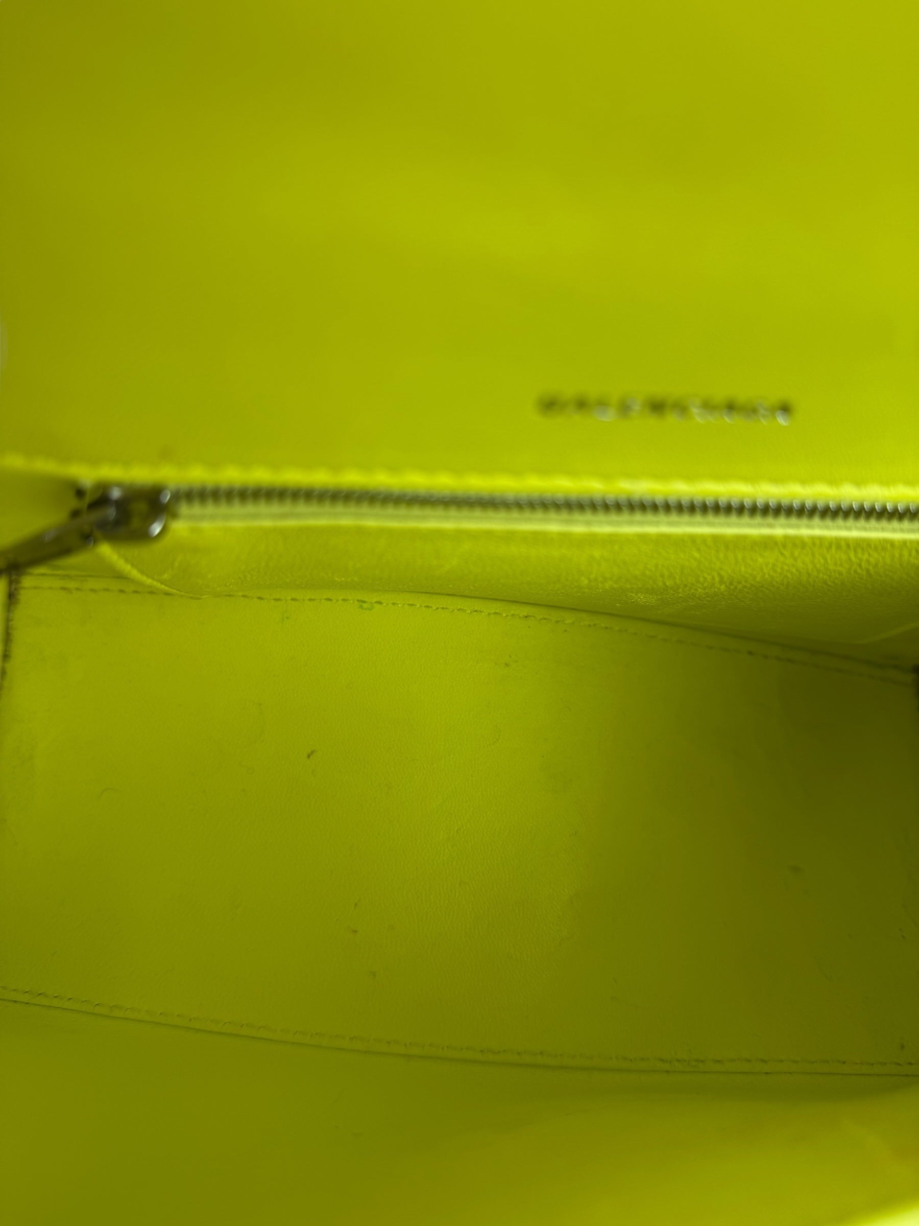 Balenciaga Small Yellow Croc Hourglass 2Way
