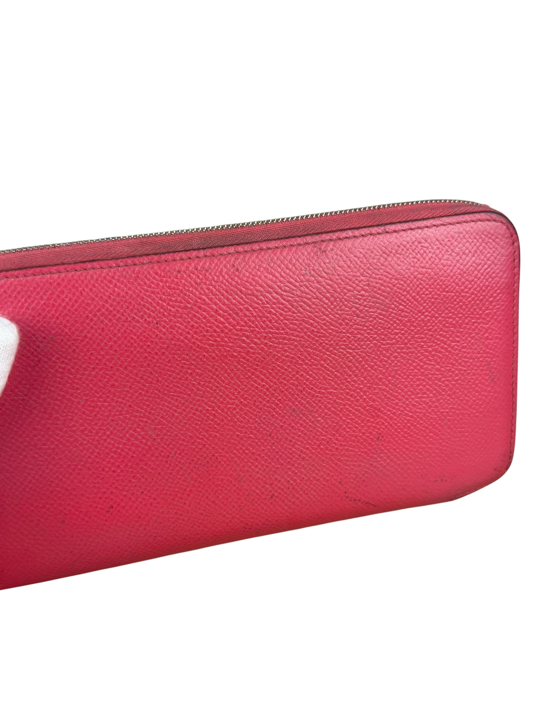 Hermes Pink Epsom Leather Silk'In Long Wallet