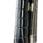 Chanel Black Patent Leather Chocolate Bar Flap Bag 2000