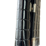 Chanel Black Patent Leather Chocolate Bar Flap Bag 2000