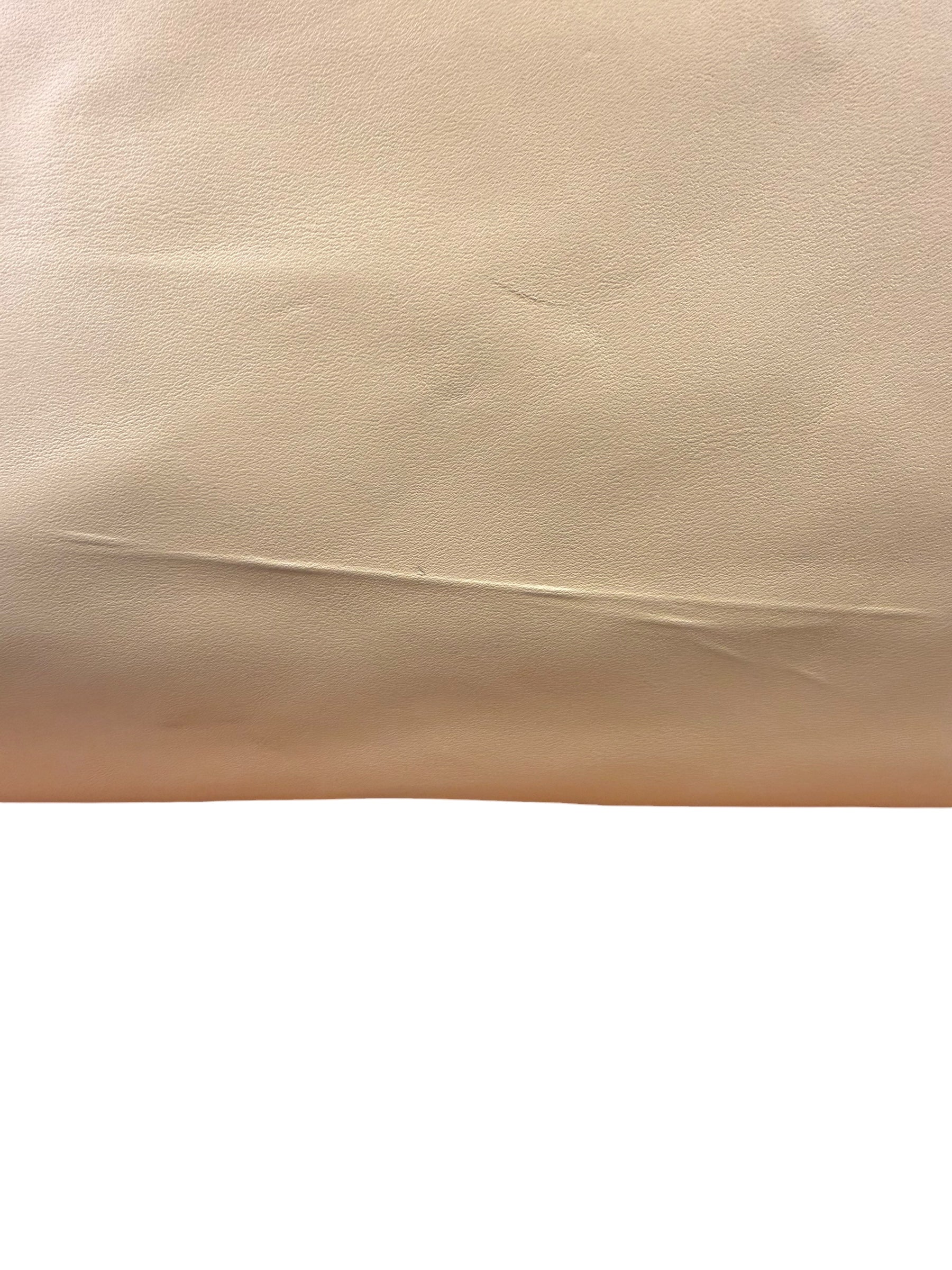Telfar Cream Leather Medium Shopping Tote Bag