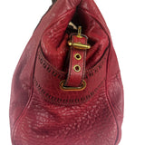 Fendi Red Grained Leather Etniko Shoulder Bag