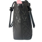 Chanel Black Quilted Leather CC Cambon Ligne Tote 2000s