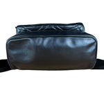 Gucci Black Chevron Leather Backpack