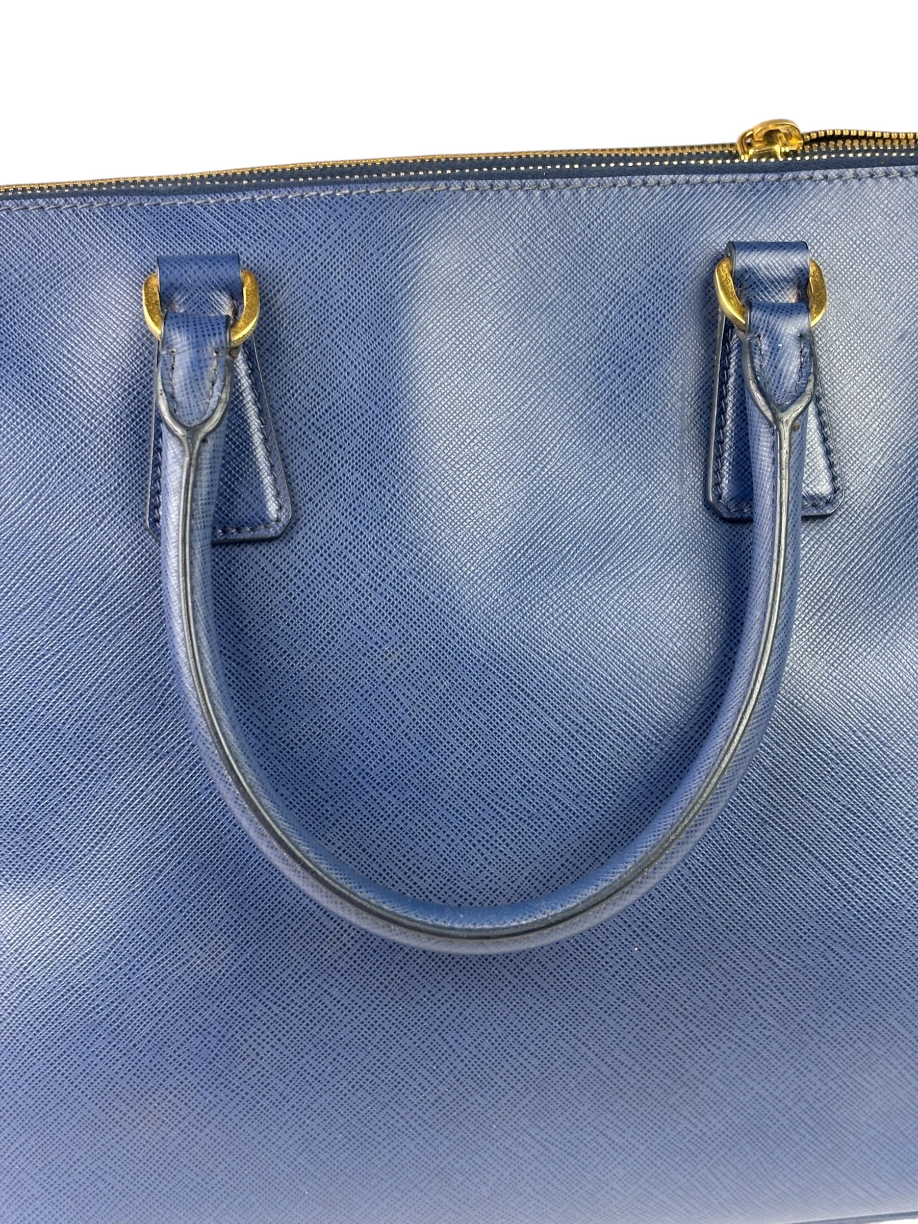 Prada Navy Saffiano Leather Galleria Tote