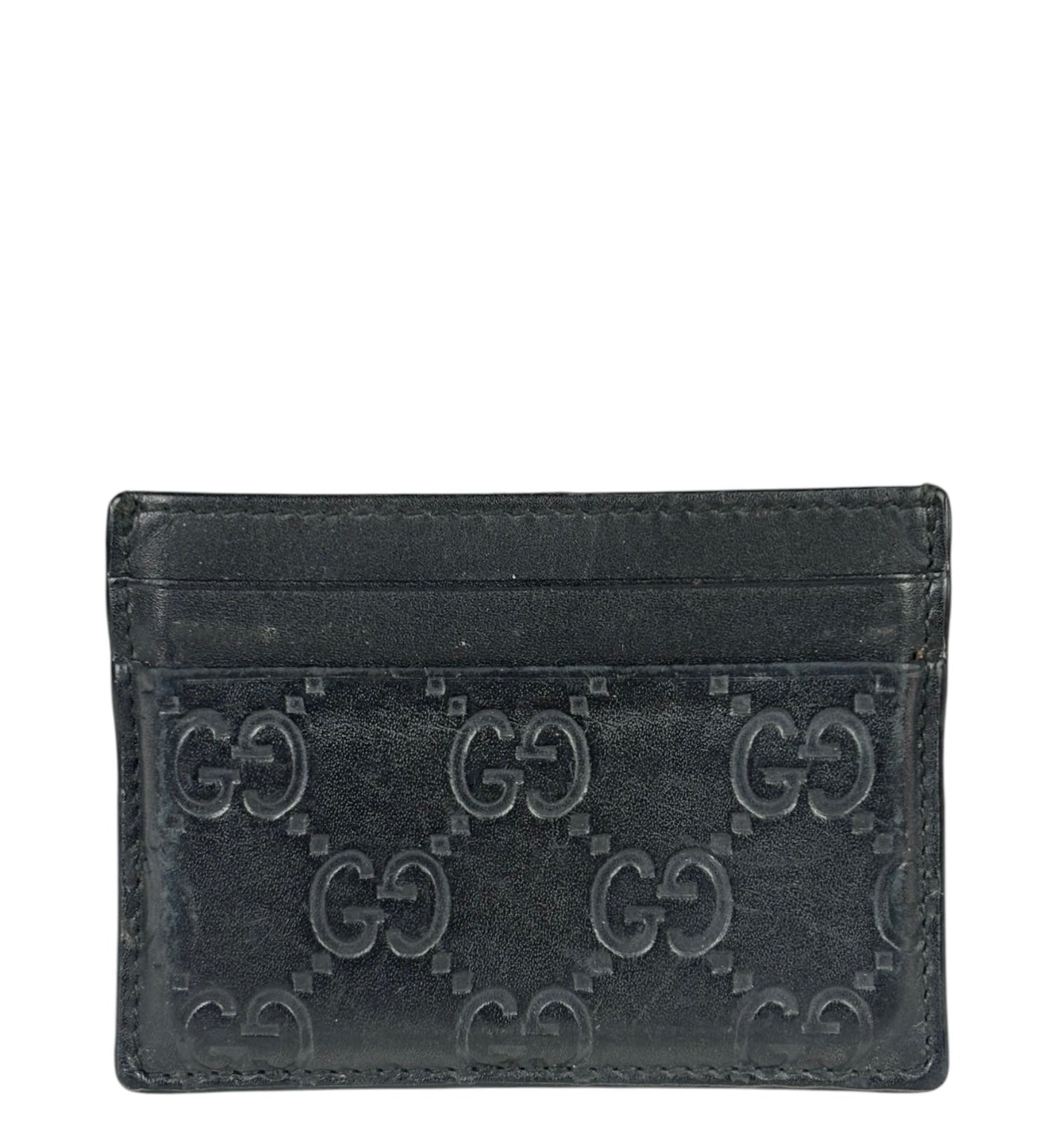 Gucci Black Leather GG Card Holder