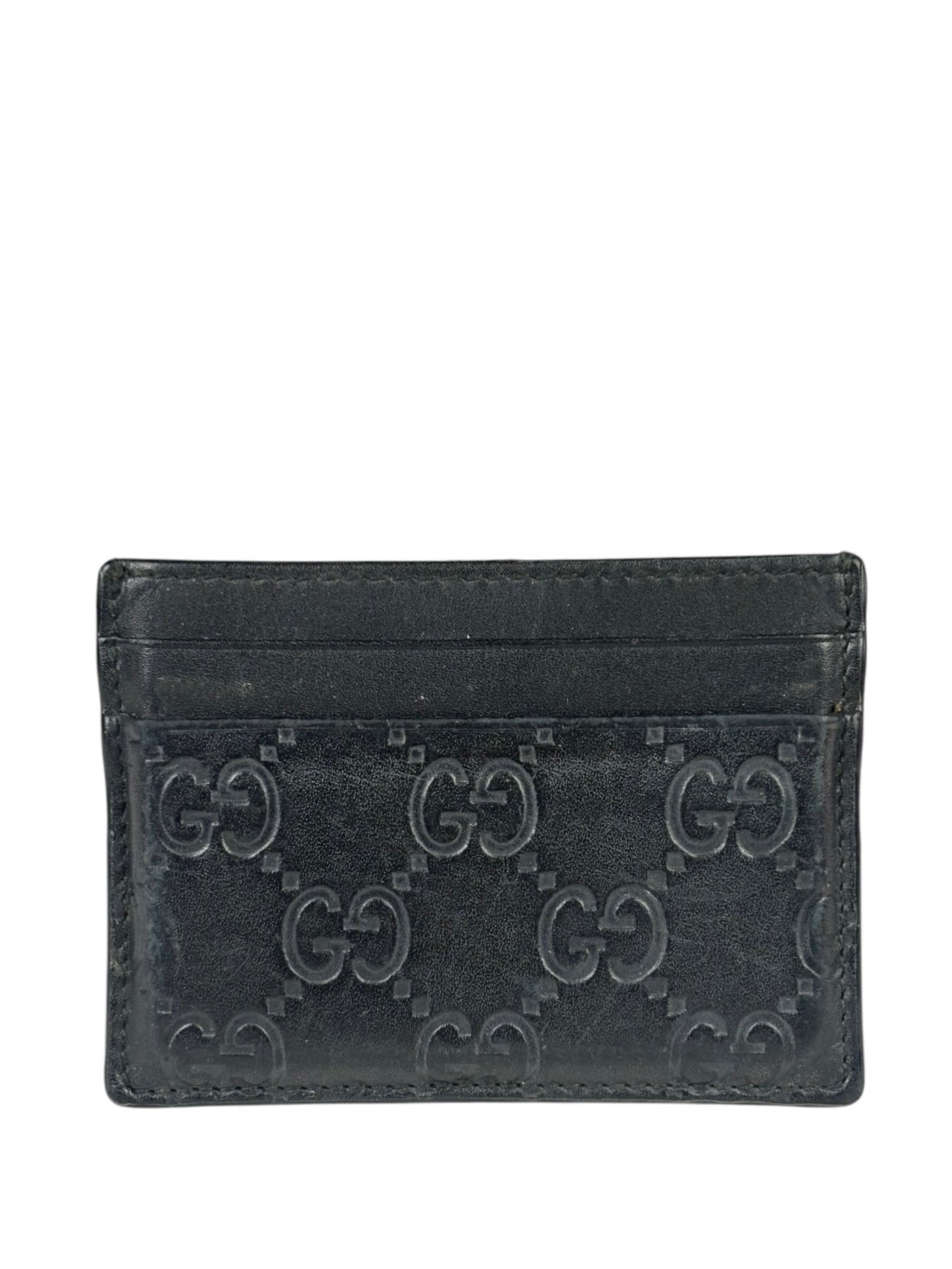 Gucci Black Leather GG Card Holder