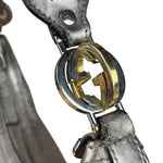 Gucci Vintage GG Metallic Leather Hobo Shoulder Bag