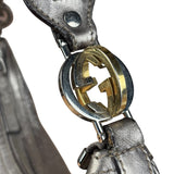 Gucci Vintage GG Metallic Leather Hobo Shoulder Bag