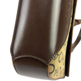 Celine Brown Leather Trim C Macadam Hobo Bag