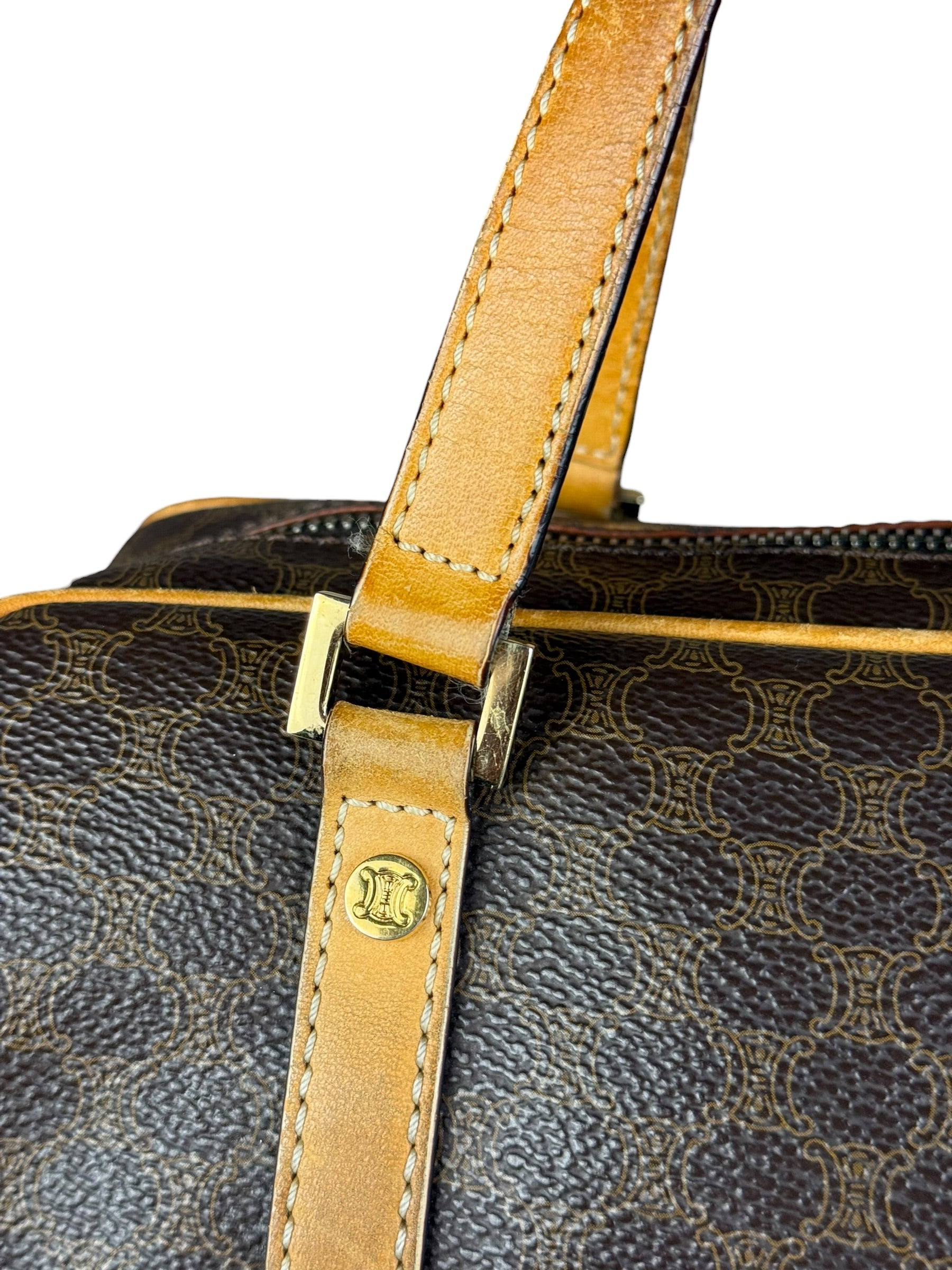 Celine Vintage Macadam Bowler Bag (Exposed Piping)