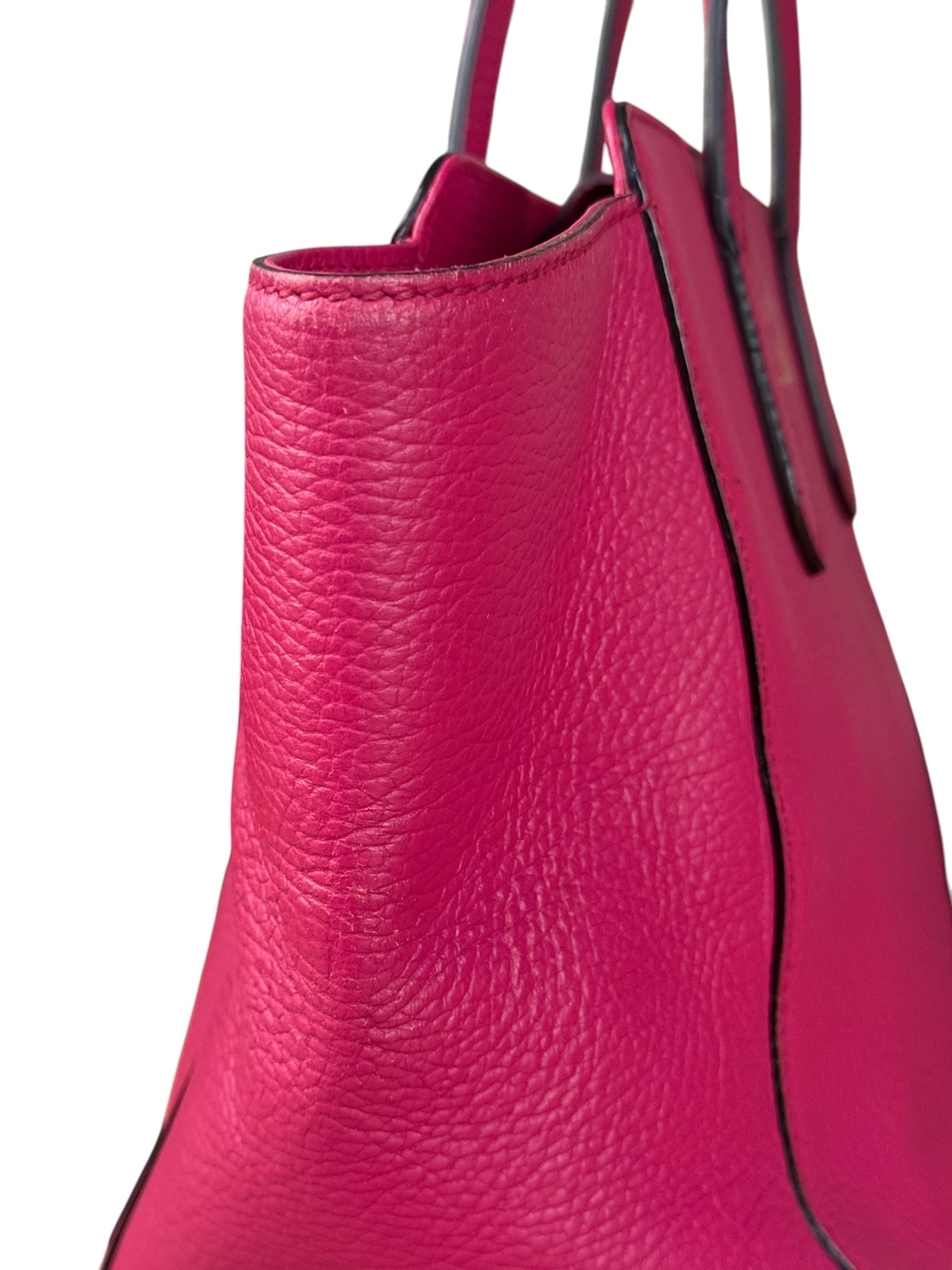 Gucci Pink Pebbled Leather Small Swing Tote