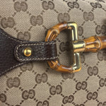 Gucci GG Canvas Bamboo Horsebit Amalfi Hobo