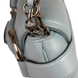 Gucci Blue Leather Horsebit Chain Shoulder Bag