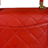 Chanel Red Quilted Coco Handle 2Way Handbag 2019