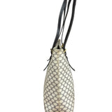 Celine White Macadam Coated Canvas Tote Bag
