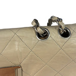 Chanel Light Grey Quilted Mademoiselle Chain Flap Bag 2008