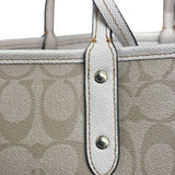 Coach Leather Signature Canvas Reversible City Tote Bag