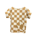 Loewe Wool Checkered Brown/Ivory Top