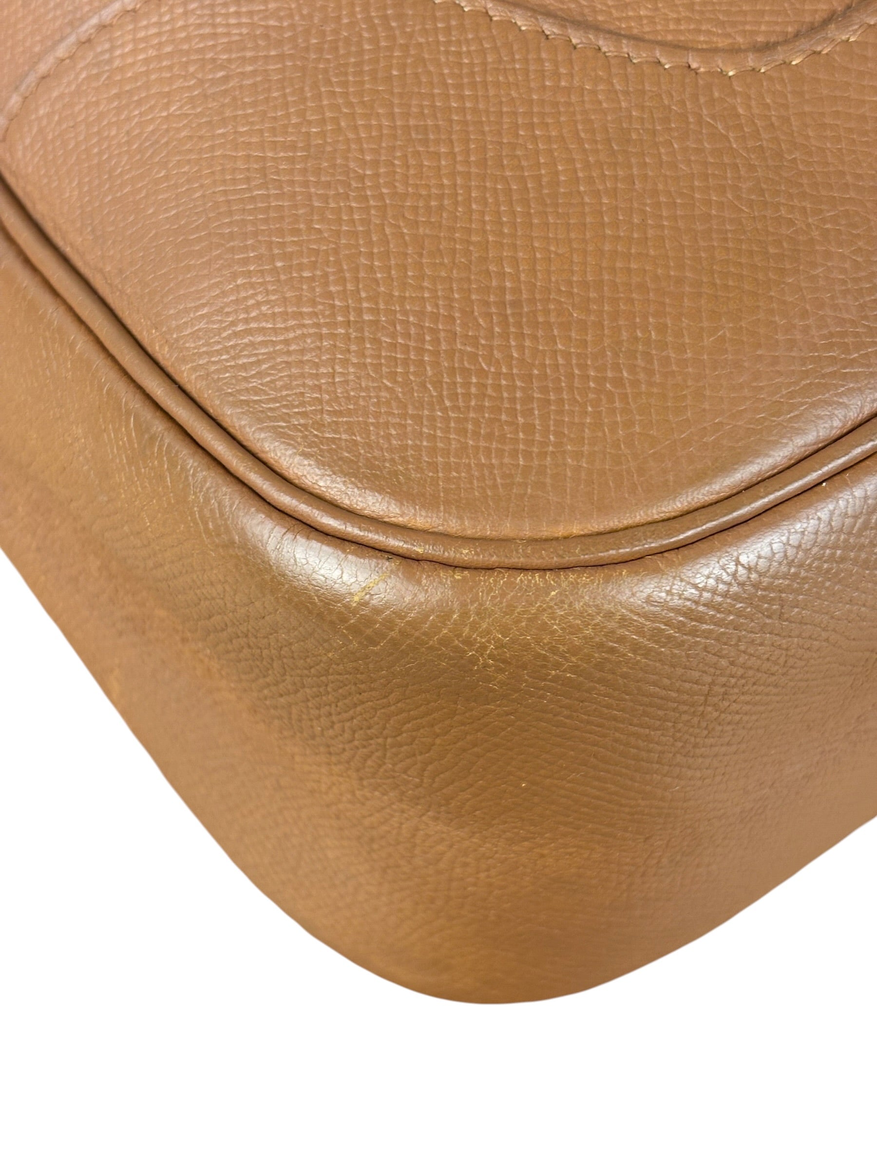 Hermes Vintage Tan Brown Leather Shoulder Bag