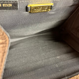 Loewe Vintage Striped Brown Suede Crossbody