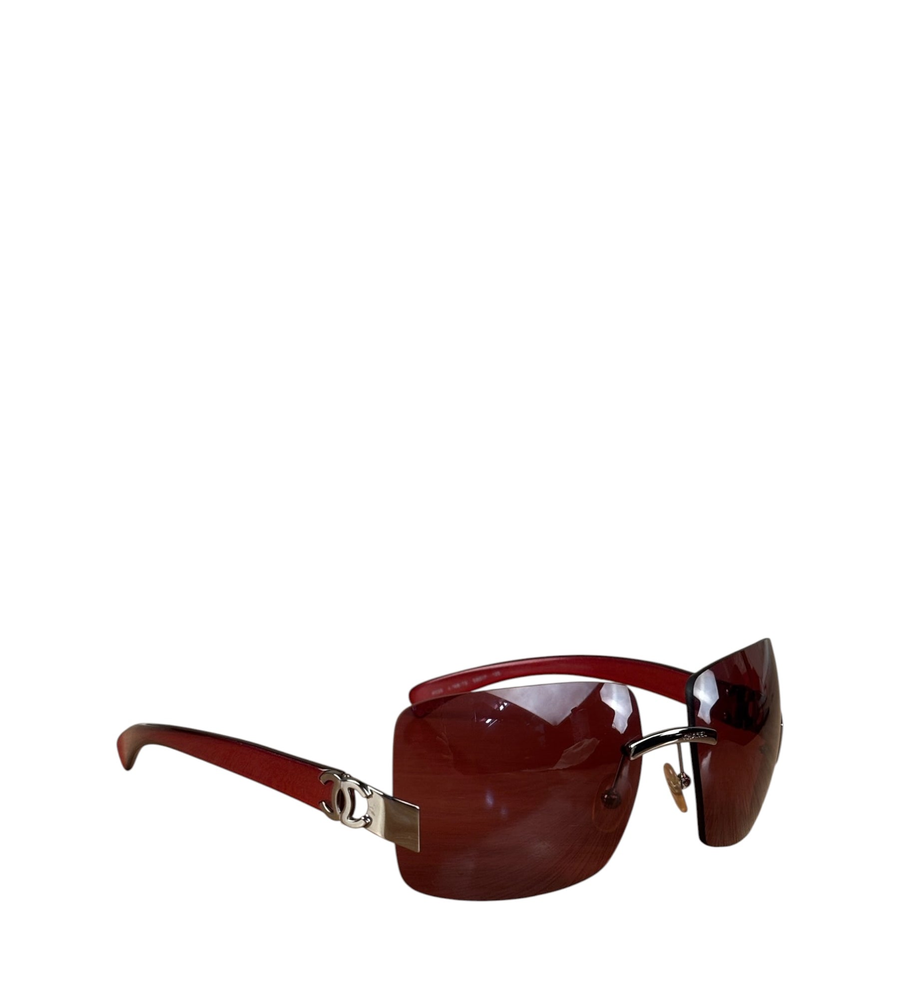 Chanel Vintage Rimless Rectangular Sunglasses 4002