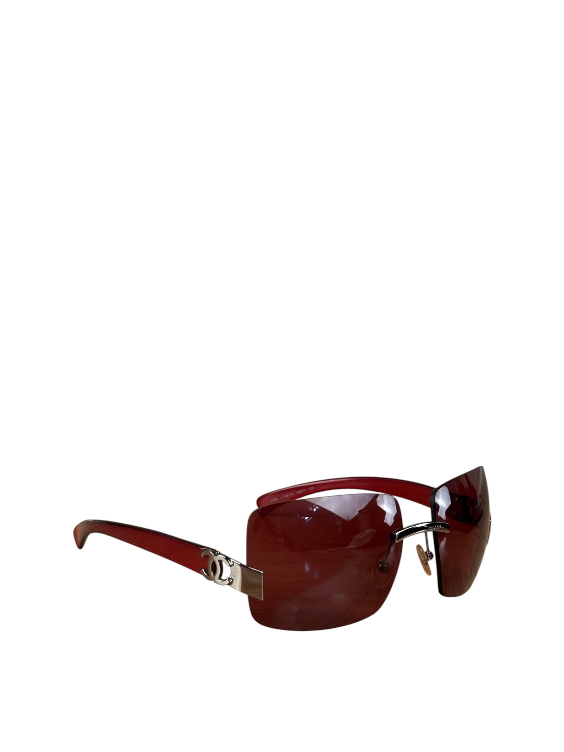 Chanel Vintage Rimless Rectangular Sunglasses 4002