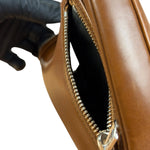 Saint Laurent Vintage Brown Leather Mini Shoulder Bag
