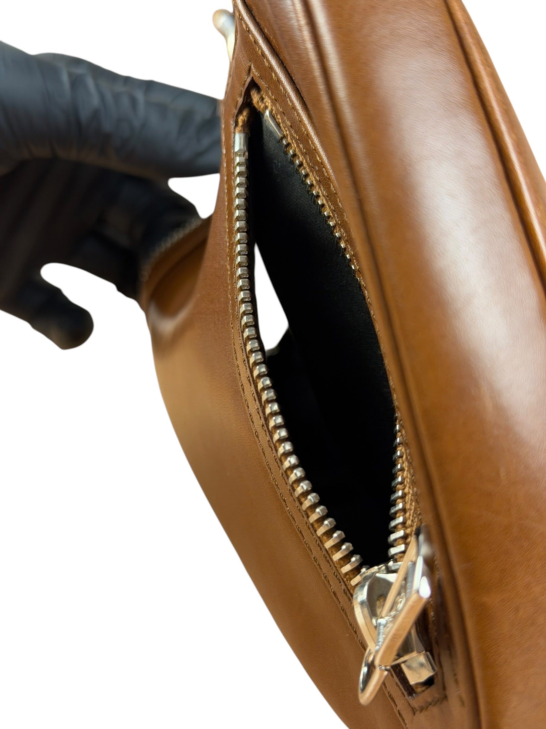 Saint Laurent Vintage Brown Leather Mini Shoulder Bag