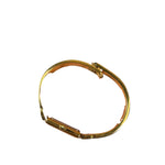 Givenchy Blue Rectangular Dial Gold Plated Bangle Watch
