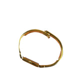 Givenchy Blue Rectangular Dial Gold Plated Bangle Watch