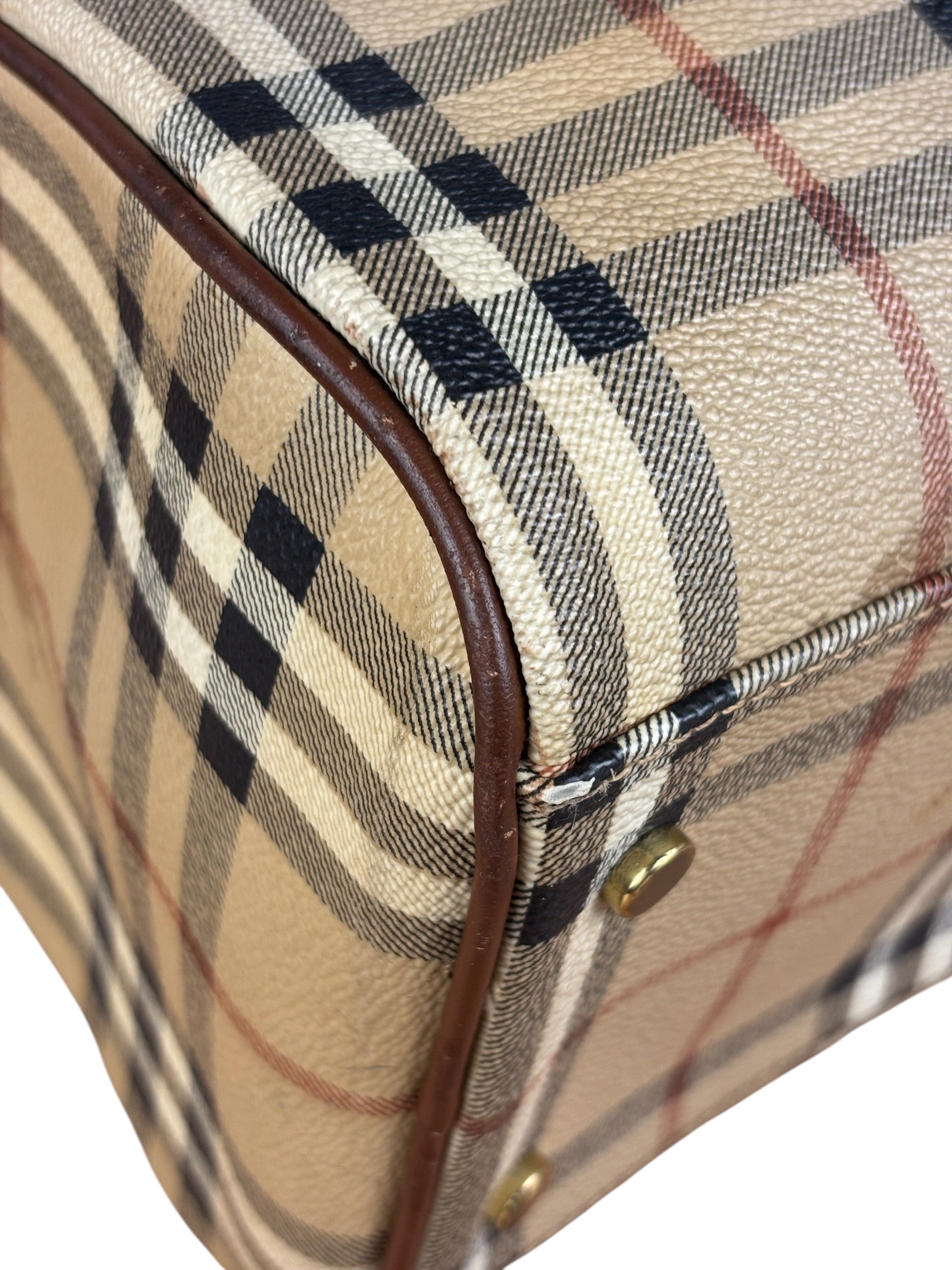 Burberry Vintage Haymarkert House Mini Boston Handbag