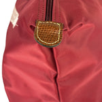Longchamp Red Leather Trim Le Pliage Paris Eiffel Tower Tote Bag