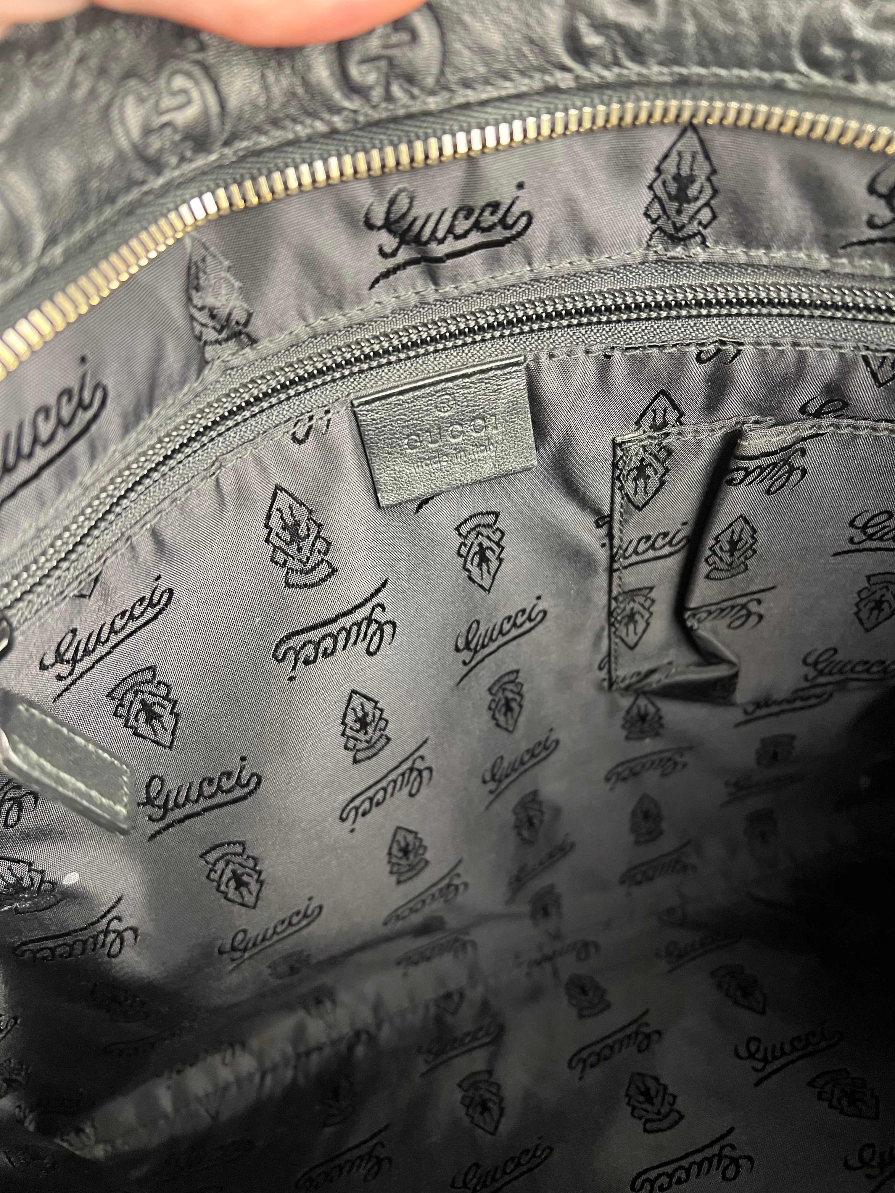 Gucci GG Black Leather Crossbody Bag