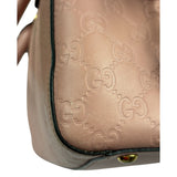 Gucci Pink Leather Guccissima Two-Way Boston Bag