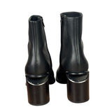 Alexander Wang Black Leather Gabi Cutout Heel Ankle Boots